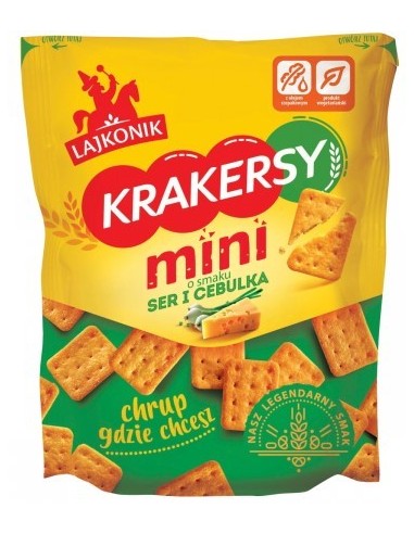 Lajkonik Crackers Mini Cheese & Onion 100g