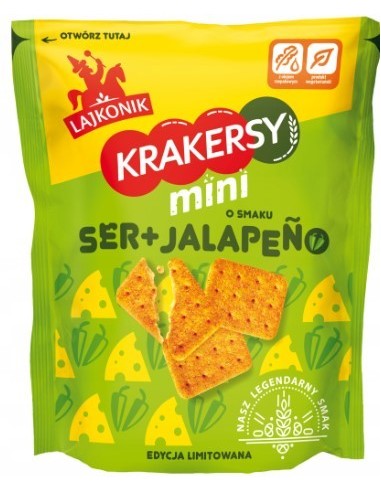 Lajkonik Crackers Mini Cheese & Jalapeno 100g