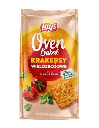 Lay’s Oven Baked Crackers Tomato & Basil 80g