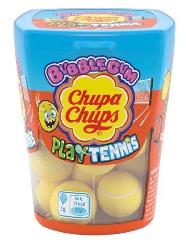 Chupa Chups Fun Bubblegum Bottles Play Tennis 90g