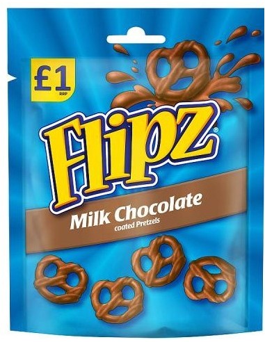 Flipz Milk Chocolate Pmp £1 80g