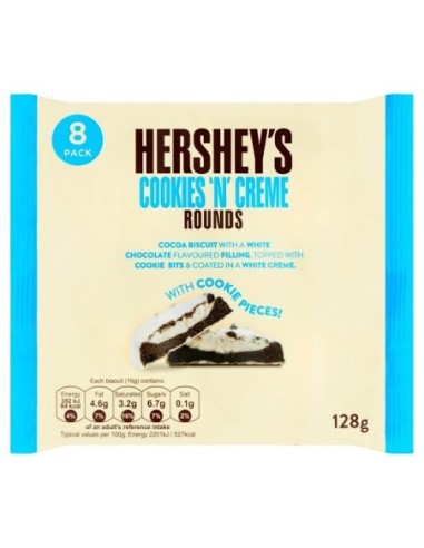 Hershey's 8 Cookies 'N' Creme Rounds 128g