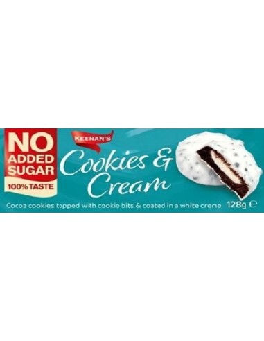 Keenans No Sugar Added Cookies & Cream Cookies 128g