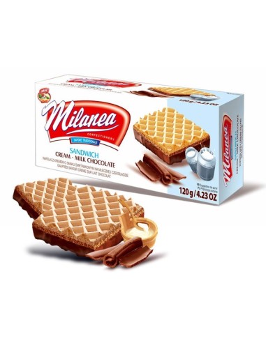 Milanea Sandwich with Cream Filling & Milk Chocolate 120g