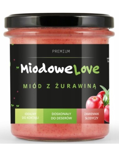 Miodowelove Honey/Cranberries 440g