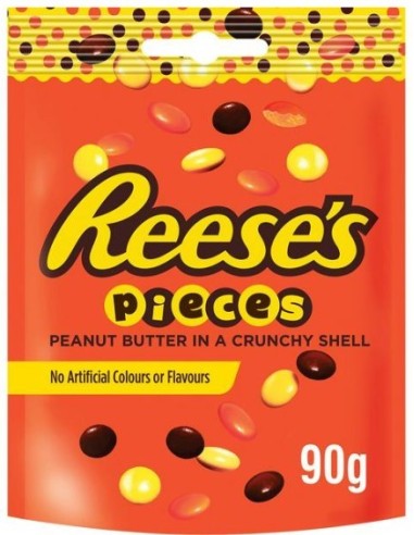Reese's Pieces Peanut Butter in a Crunchy Shell Pouch 90g