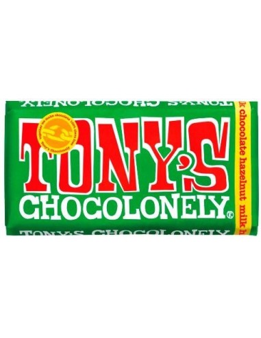 Tony's Chocolonely Fairtrade Milk Chocolate Hazelnut 180g
