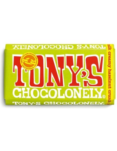 Tony's Chocolonely Fairtrade Milk Creamy Hazelnut Crunch 180g