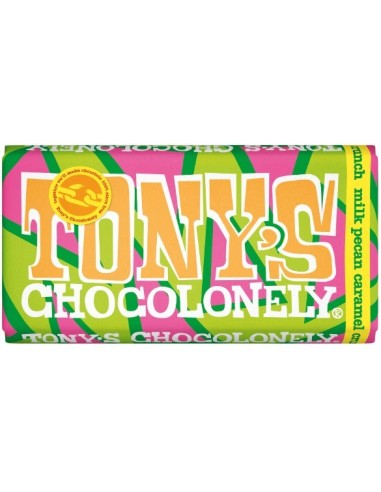 Tony's Chocolonely Milk Chocolate Pecan Caramel Crunch 180g