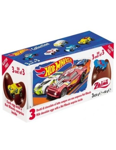 Zaini 3Pk Egg Hot Wheels 60g