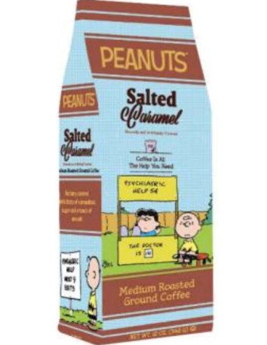 Peanuts Salted Caramel Ground Coffee Bag 12oz