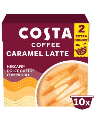 Costa Coffee Dolce Gusto Compatible Caramel Latte Pods 10x16g