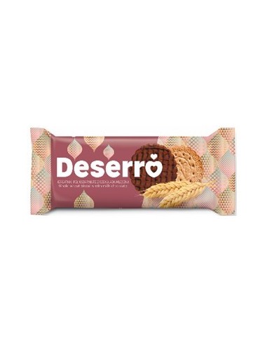 Deserro Whole Wheat Biscuits With Milk Chocolate 100g