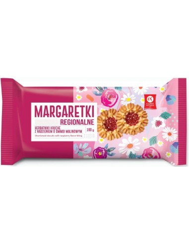 Margaretki Biscuits With Raspberry Flavour Filling 180g