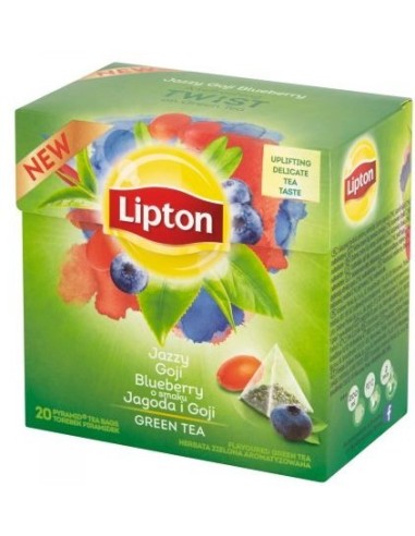Lipton Green Blueberry Goji 20 pyramid teabags