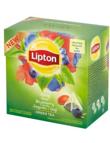 Lipton Green Blueberry Goji 20 Pyramid Teabags