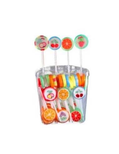 Patterned Lollipops Lemon, Orange, Apple, Cherry, Strawberry 100x10g