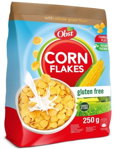 Obst Corn Flakes Gluten Free With Addition Of Wholegrain Corn Flour 250g