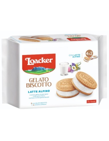 Loacker Gelato Biscotto Latte Alpino 4x66g