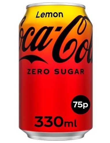 Coca-Cola Lemon Zero Sugar Pmp 75p 330ml