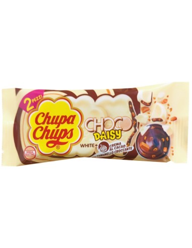 Chupa Chups Choco Daisy White Chocolate & Caramel 34g