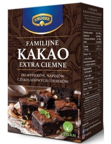 Krüger Family Cocoa Extra Dark 80g