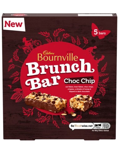 Cadbury Bournville Brunch Bar Choc Chip 5Pk 160g