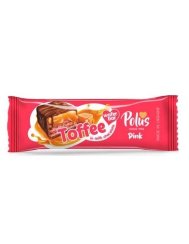 Polus Wafer Bar Pink Toffee 30g