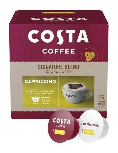 Costa Coffee Dolce Gusto Compatible Cappuccino 16 Pods 146g