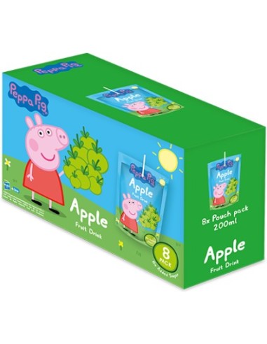 Peppa Pig Apple No Added Sugar Fruit Pouch Drink 10x200ml