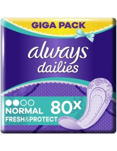 Always Dailies Fresh & Protect Normal Liner 80pcs