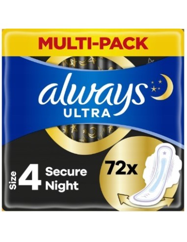 Always Pad Ultra Secure Night 72pcs