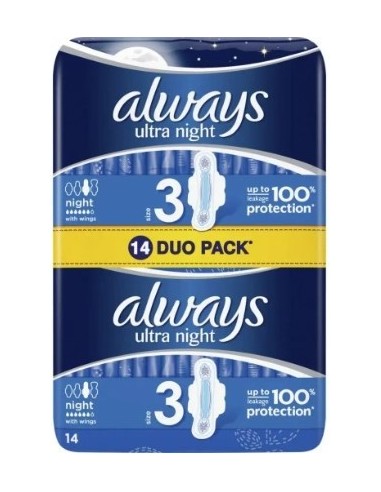 Always Pad Ultra Night Duo 14pcs