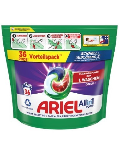Ariel Liquid Tabs Color+ 36 Units