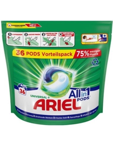 Ariel Liquid Tabs Universal+ 36 Units