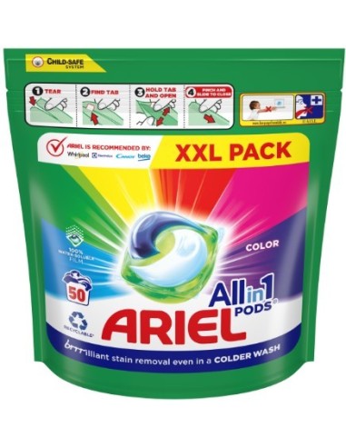 Ariel Liquid Tabs Color 50 Units