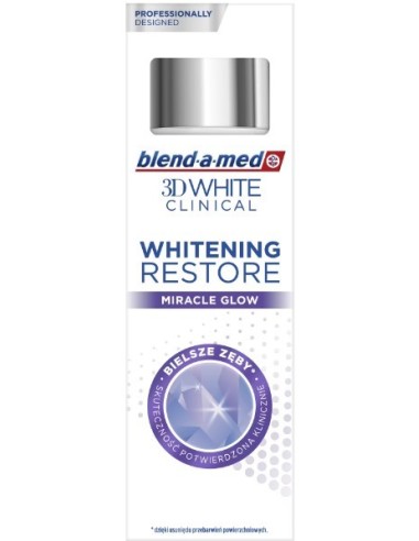 Blend-A-Dent Toothpaste 3D White Clinical Miracle Glow 75ml