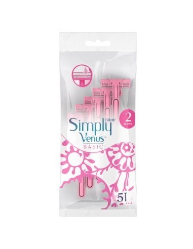 Gillettesimply Venus2 5 Razors 1pc