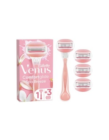 Gillette Venus Comfortglide Spa Breeze Razor + 3 Blades 1pc