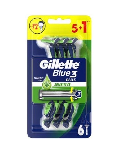 Gillette Blue 3 Disposable Razor Sens 5+1 Razors 1pc