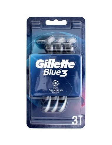 Gillette Blue3 Football 3 Razors 1pc