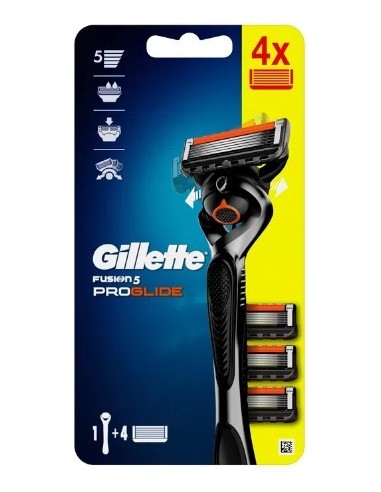 Gillette Fusion5 Proglide Razor + 4 Blades 1pc