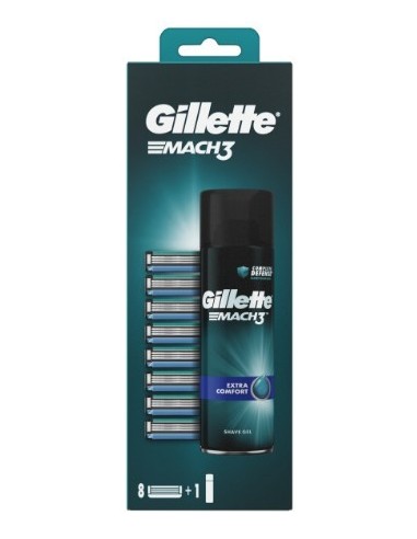 Gillette Mach3 8 Blades+ Extra Comfort Shave Gel 200ml