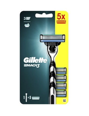 Gillettemach3 Razor + 5 Blades 1pc