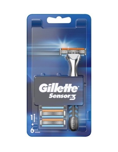 Gillette Sensor3 Razor + 5 Blades 1pc