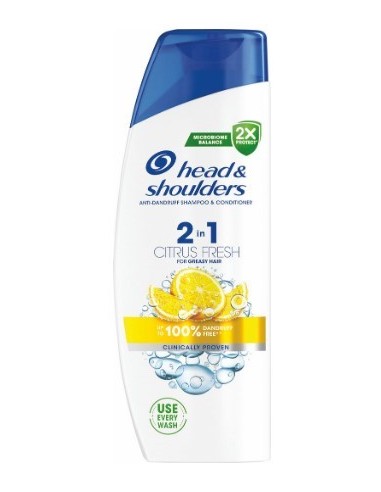 Head & Shoulders Shampoo 2in1 Citrus 330ml