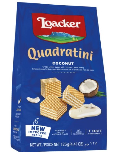 Loacker Quadratini Waffles Coconut 125g