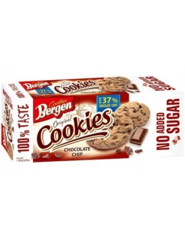 Bergen Sugar Free Chocolate Chip Cookies with 37%  Chocolate 130g