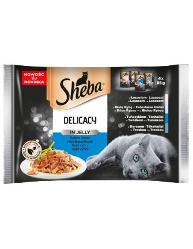 Sheba Delicacy Fish Jelly 4x85g