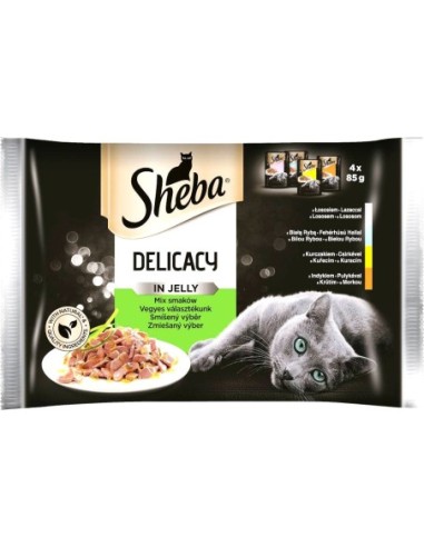 Sheba Delicacy Jelly Mix of Flavors 4x85g